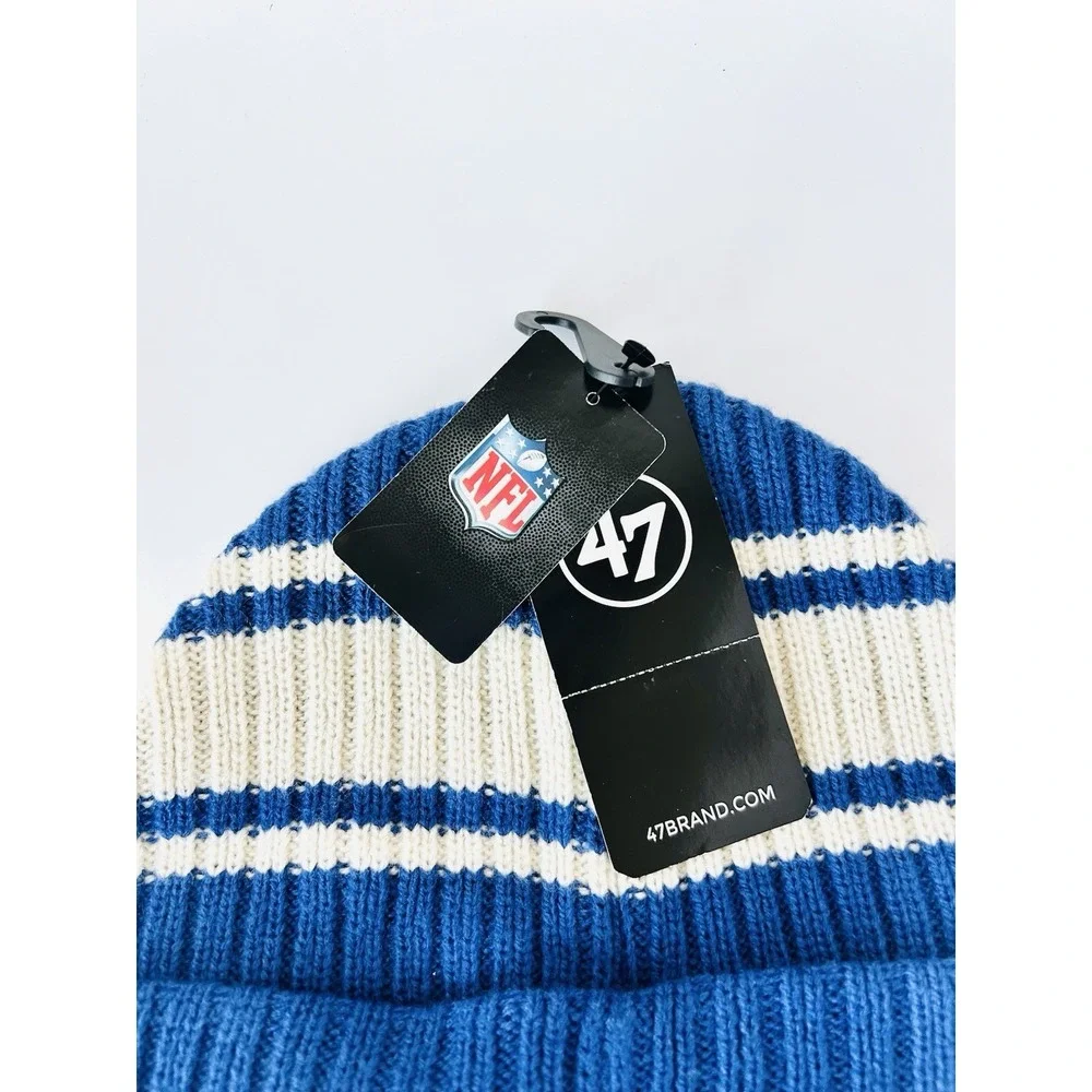 NY Giants  '47 Harbor Stripe Cuff Knit Beanie Winter Cap NEW With Tags New York‎